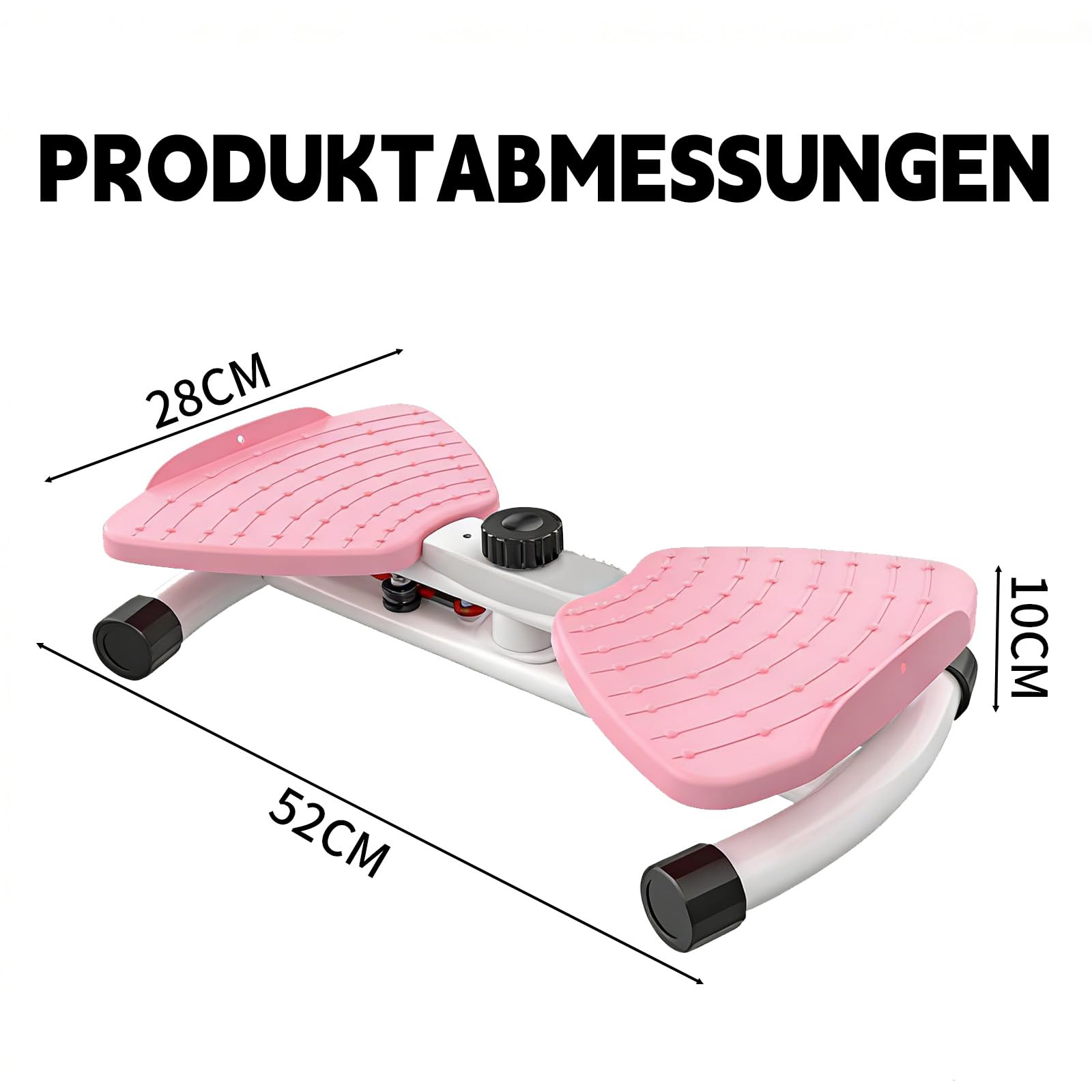 Pilates Board, Hüfttwister Bauchmuskeltrainer, Twist Waist Disc Borad mit 2 Widerstandsbändern für Core-Training, Schlanke Taille (Rosa)