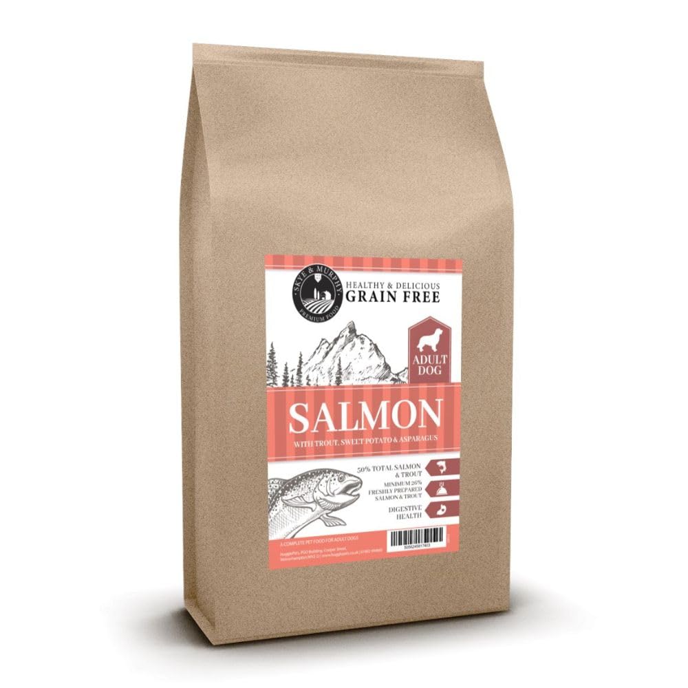 Skye & Murphy Grain Free Dry Dog Food | Salmon with Trout, Sweet Potato & Asparagus | High Protein, Omega 3, Joint Support, Skin & Coat Care, No Grains or Artificial Additives | For Adult Dogs | 6kg