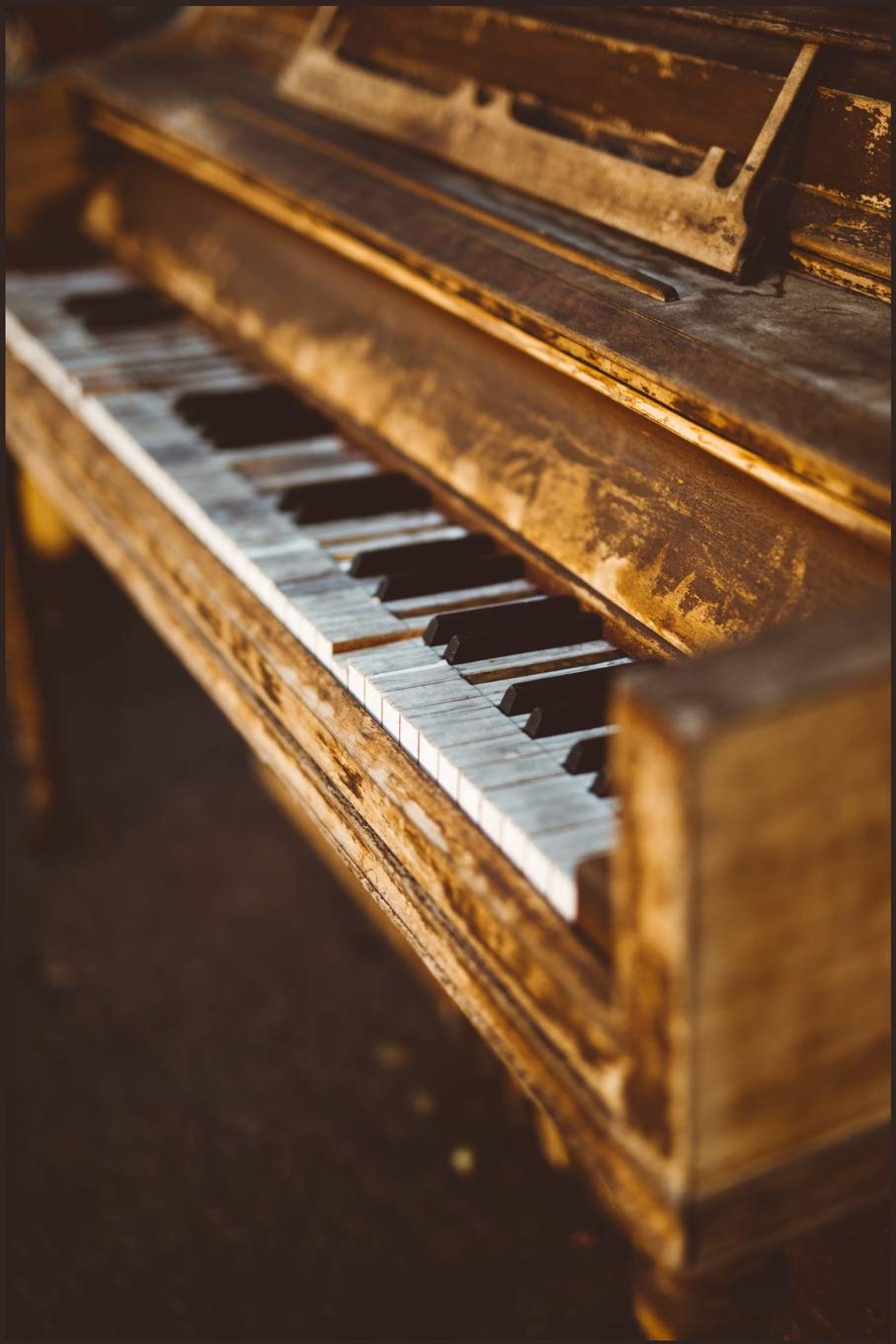 Piano Notebook: Piano Themed Notebook Journal, 120 pages, 6x9", college lined