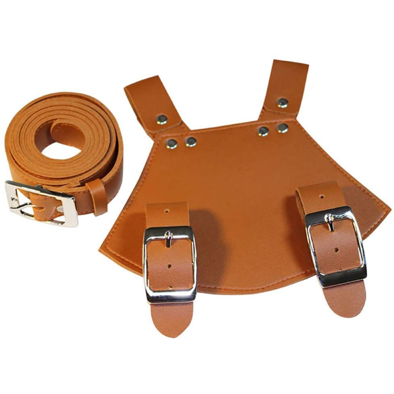 JIZHU Medieval Sword Bag Leather Long Sword Holder Back Strap Waistband Rapier Frog for Cosplay Costume,Brown