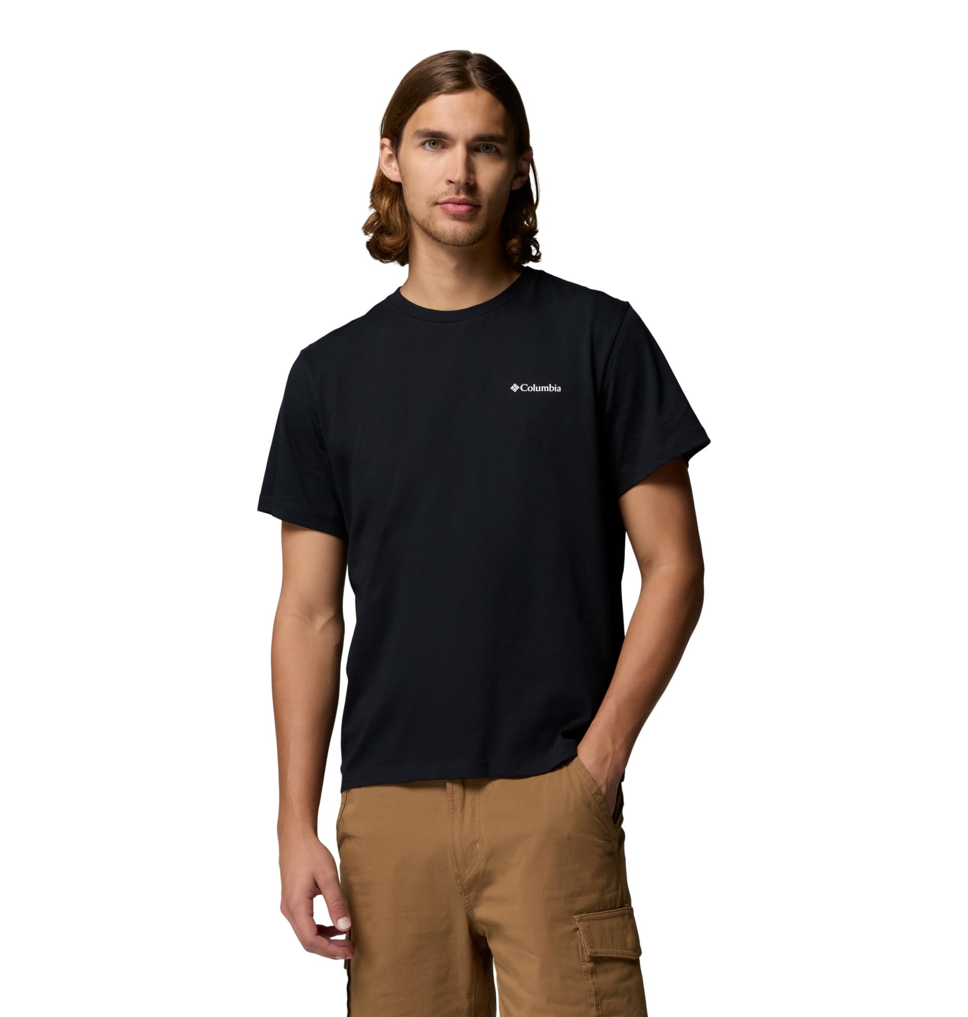 Columbia Black Csc Back Logo T-Shirt - /Boxy Brand - Medium