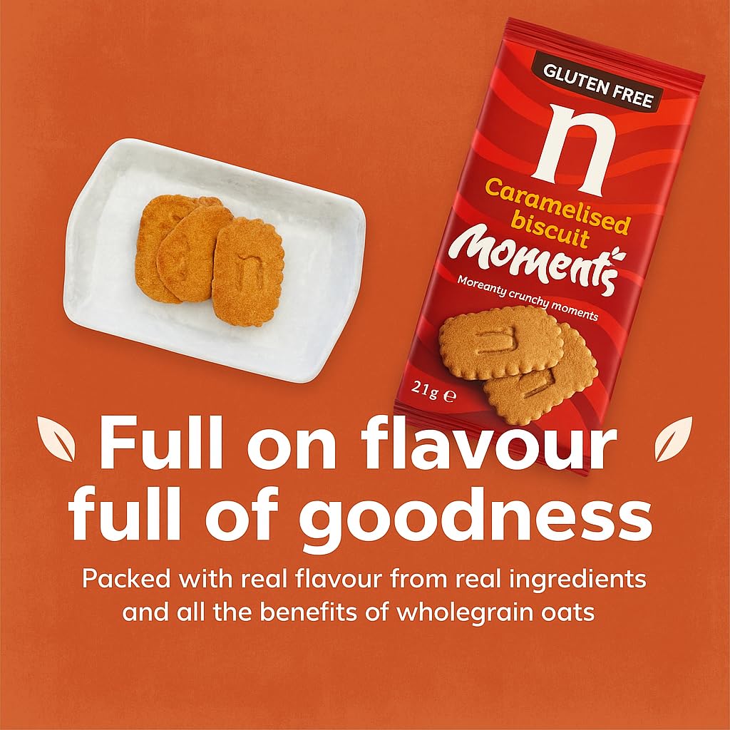 Nairn’s Gluten Free Variety Pack Oat Biscuit Breaks, Flavors inc. Chocolate Chip, Fruit, Salted Caramel. Pack of 16 (3 Biscuits Per Pack)