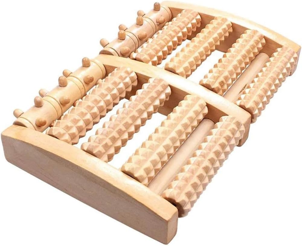 Foot Roller for Plantar Fasciitis Relief and Neuropathy Pain Relief for Feet - Wooden Foot Massager Roller Acupressure Tool with Reflexology Chart - Mom Gifts for Women and Men — 사진 1