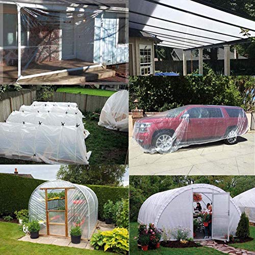 Cubierta de lona transparente impermeable 7x7 pies para invernadero 8