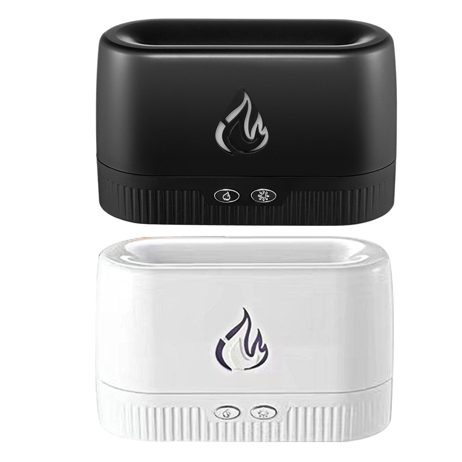 Diffuseur d'huiles essentielles brume fraîche et humidificateur ultrasonique effet flamme 7 LED