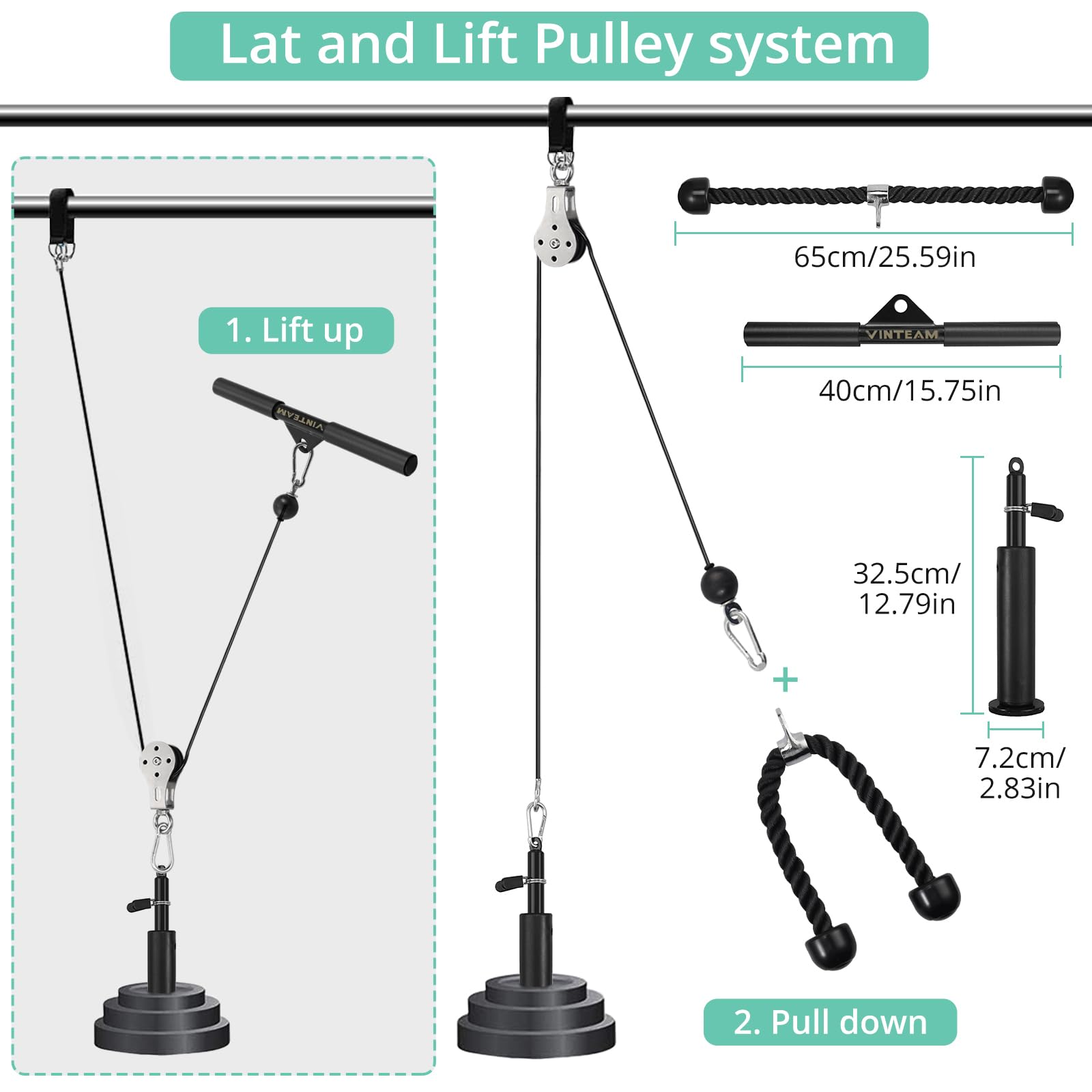 NEW Pulley Cable Lat Pulldown System For Squat Racks, Power Racks, And