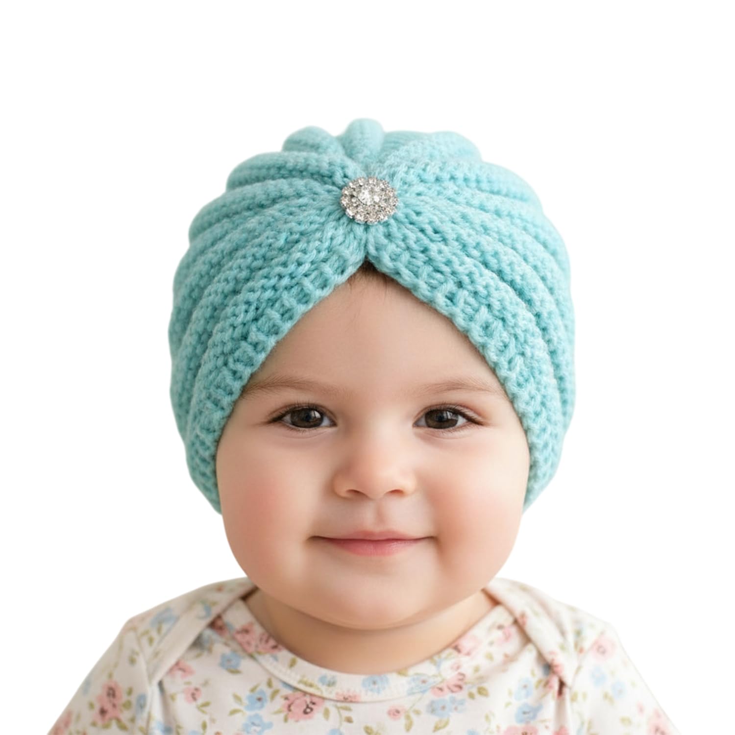 Baby Winter Knitted Hat Children RABIT Ears Warm Wool Baby Cap Bowknot Turban Cap for 0-3 Year-image-22