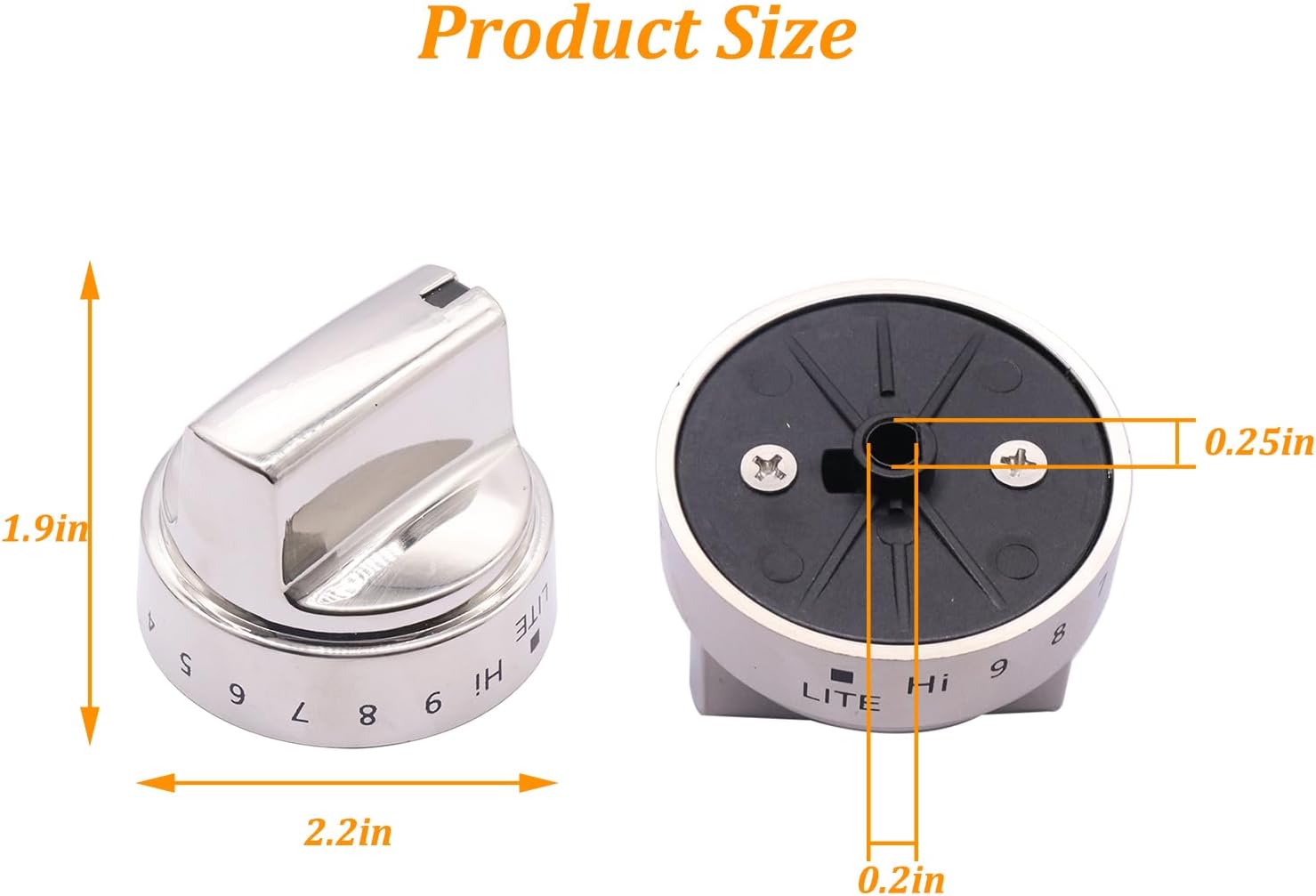 Gas Stove Knob WB03X24818 Compatible with GE Gas Stove Replaces PS11729081, AP5989029, 5 Pack