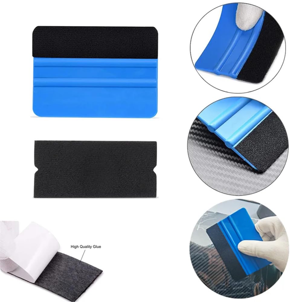 NewL 10 PZ Automotive Vinyl Film Tool Kit, Finestra Film Installazione Tools Wrap Squeegee Wallpaper Levigatura Strumento Feltro Squeegee Hard Scraper Vinyl Trimming Tool
