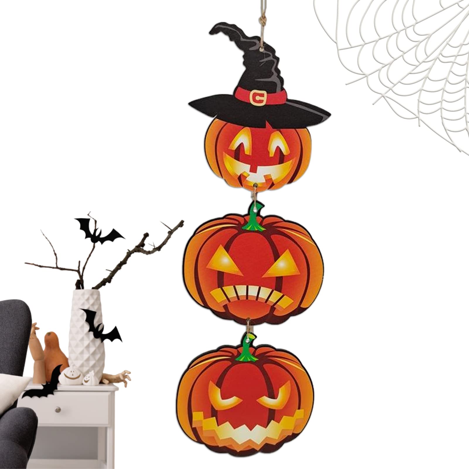 Disegno per pareti zucca spaventapasseri - TenStickers