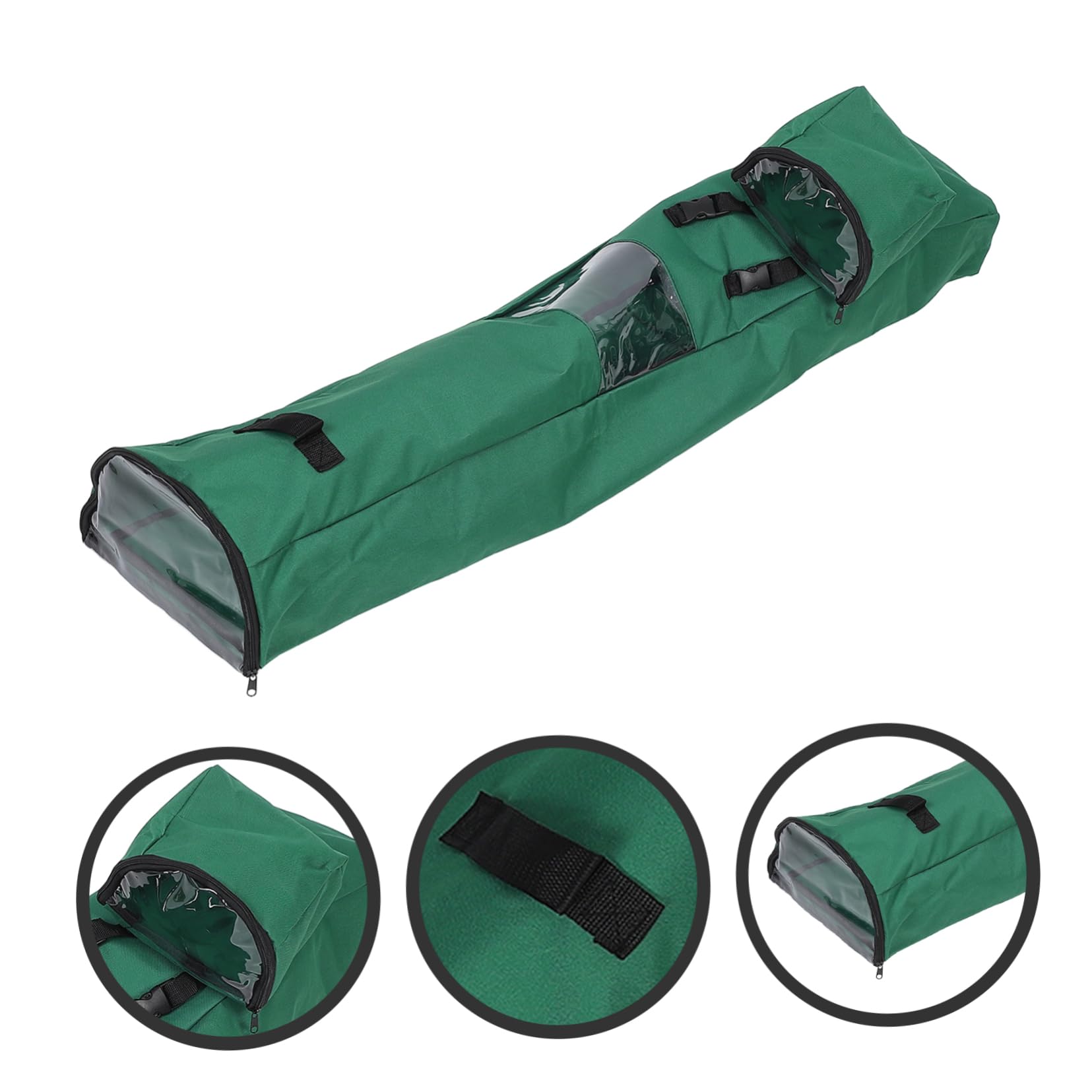 Hoement Langer Geschenkpapier Organizer aus Oxford Stoff Grün Wiederverwendbar Aufbewahrungsbeutel für Verpackungspartys und Weihnachten