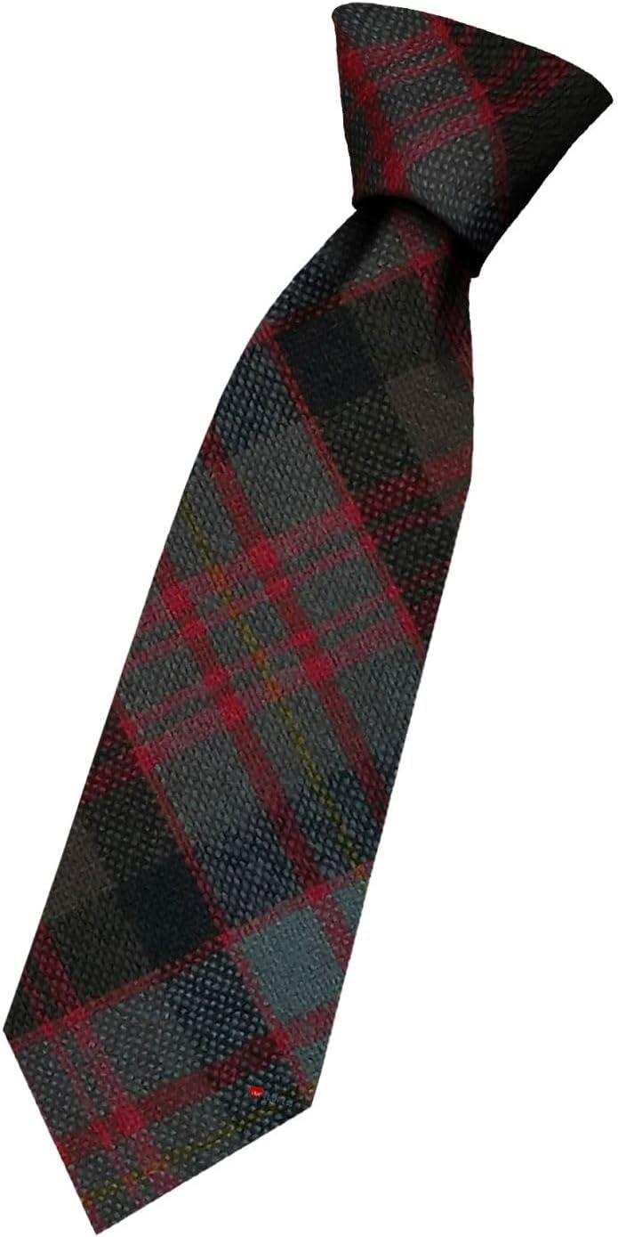 I LUV LTD Boys All Wool Tie Woven And Made in Scotland in Cameron of Erracht Weathered Tartan