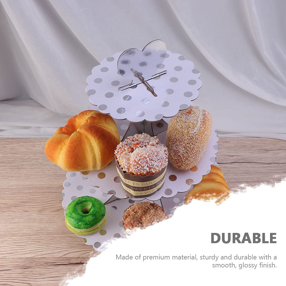 1 Pc Supporto Per Torta Di Carta Supporto Per Torte Da Dessert Esposizione Di Dolci Alzata Per Dolci in Carta a 3 Piani Stand Porta Deserto Focaccina Dolce Poter Mettere Staffa