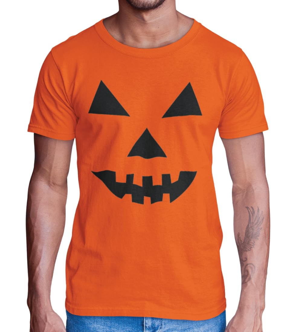 BROOKLYN VERTICALAdult Halloween Printed T-Shirts Jack O' Lantern Pumpkin Skeleton Fun Costume Designs