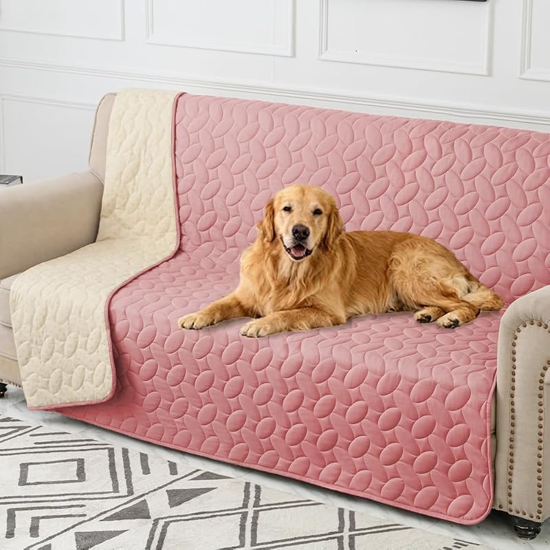 Capa impermeável para cama de cachorro, sofá e móveis Ameritex 132 x 208 cm Rosa
