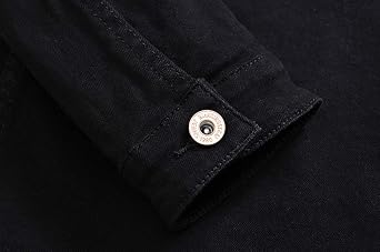 Men`s Classic Slim Fit Motorcycle Denim Jacket Coat