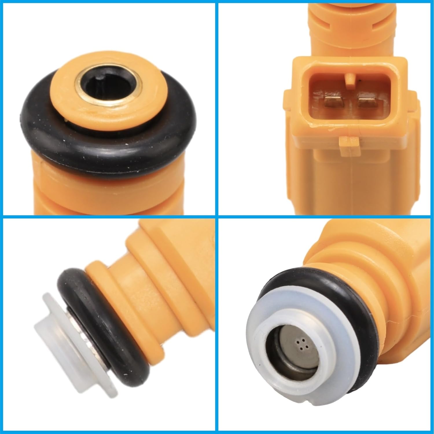 0280155710 Fuel Injectors Set of 6 Compatible with Wrangler1991-1998,Cherokee XJ 1989-1998,Grand Cherokee 1993-1998,Comanche 1987-1992,4.0L Replaces 0280155700