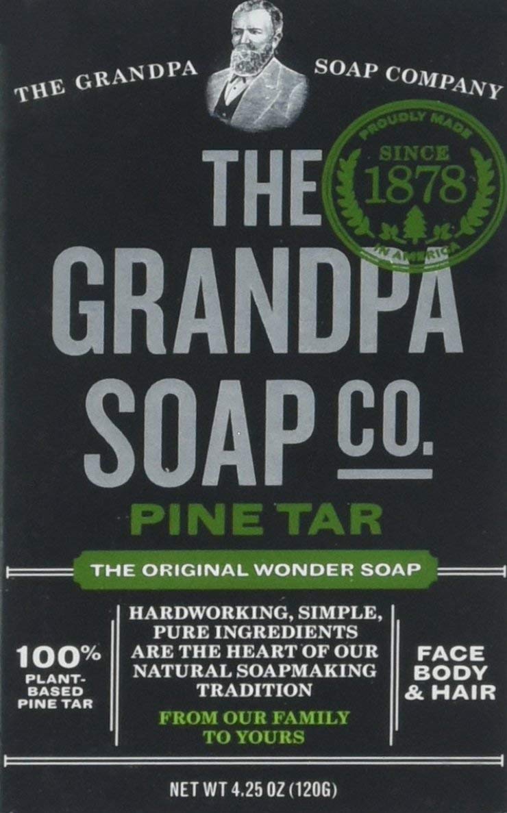 Grandpa Pine Tar Soap 4.25 Oz (2 Pack) by Grandpa Soap Co.