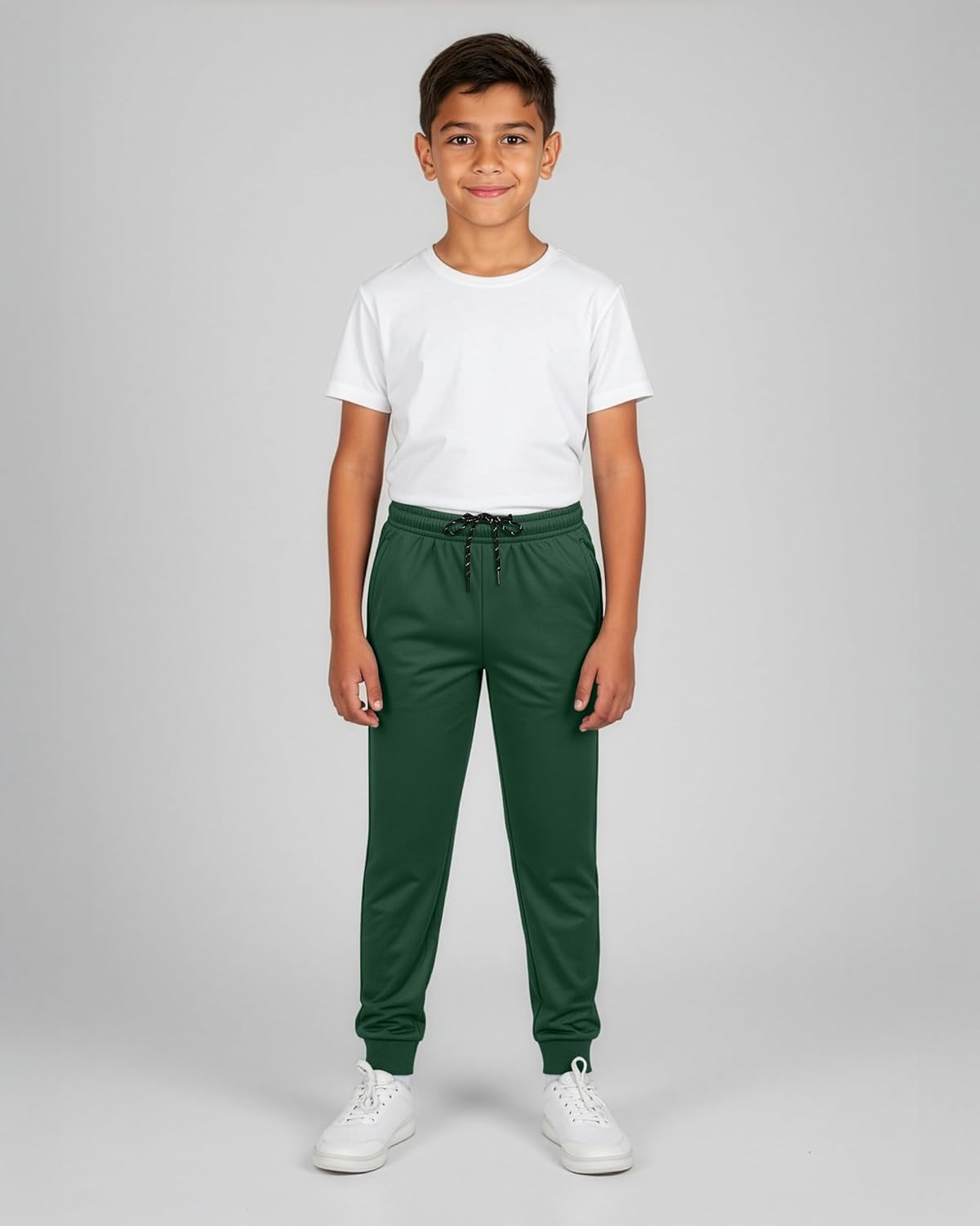 Real Essentials 3 Pack: Boy's Mesh Jogger Sweatpants - Youth Kids Baseball Football Athletic Pants with Pockets - Image 3
