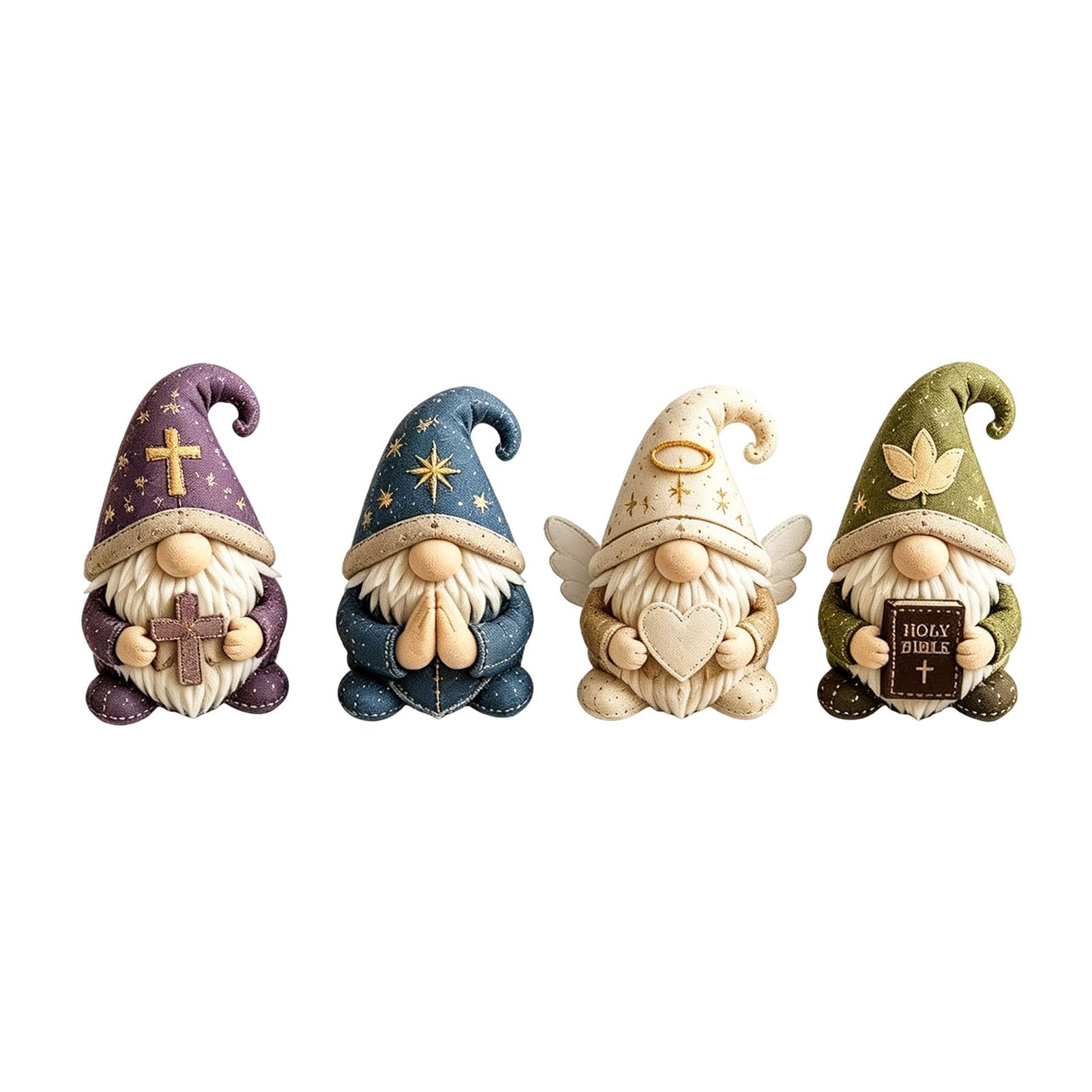 Tuxoiou Crochet Kit for Beginners, DIY Patchworks Gnome Kits, Fun Felt Gnome Sewing Kit with Instruction, Home Decor & Gift for Adults Beginners Crafters G