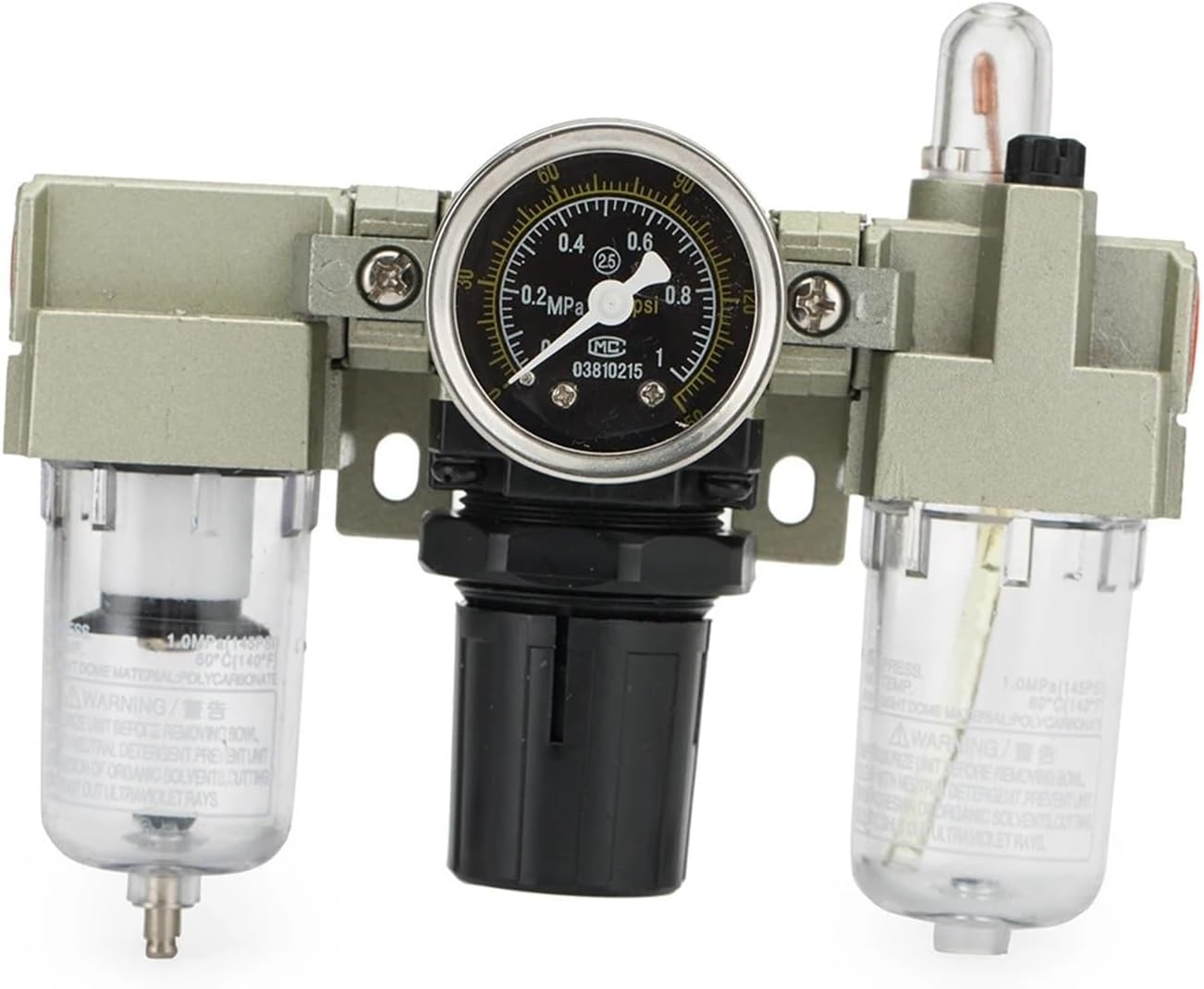 AC2000-02 1/4"" AC Filter Pressure Regulator Lubricator Combination Air Treatment