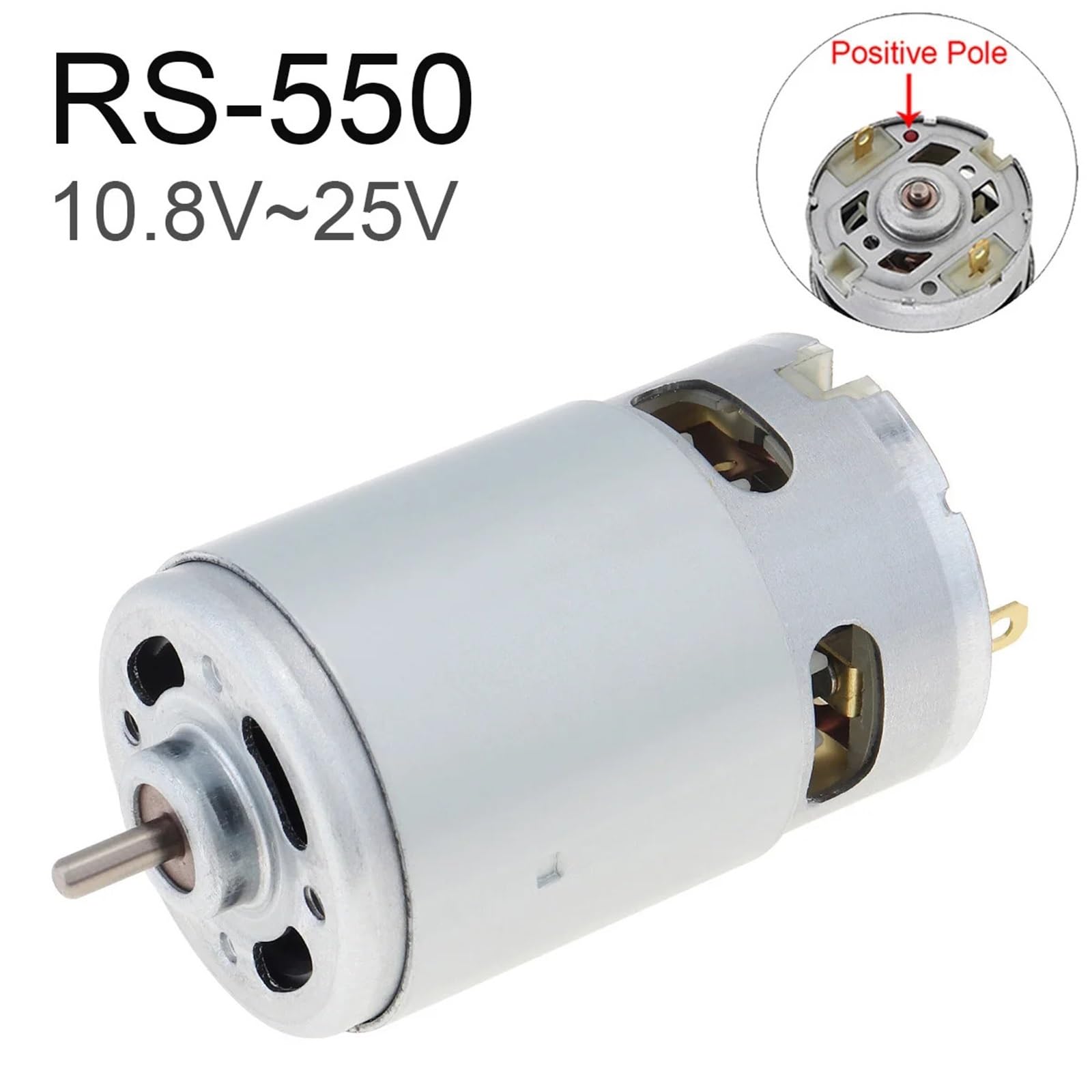 RS550 Silnik prądu stałego 10,8 V-25 V, wysoka prędkość RS 550, narzędzia elektryczne, mikrosilnik do wiertarki elektrycznej, akcesoria do wkrętarki akumulatorowej (16,8 V)