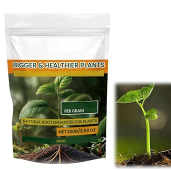 Plant Growth Enhancer Powder,Plant Root Nutrition Pow-Der,Pla-Nt Nutrient Powder,Fast Rooting Enhancer,100g Fertilizer With Balanced Formula, Boosts Hydroponics, Mixed Culture, For Growth Sturdily