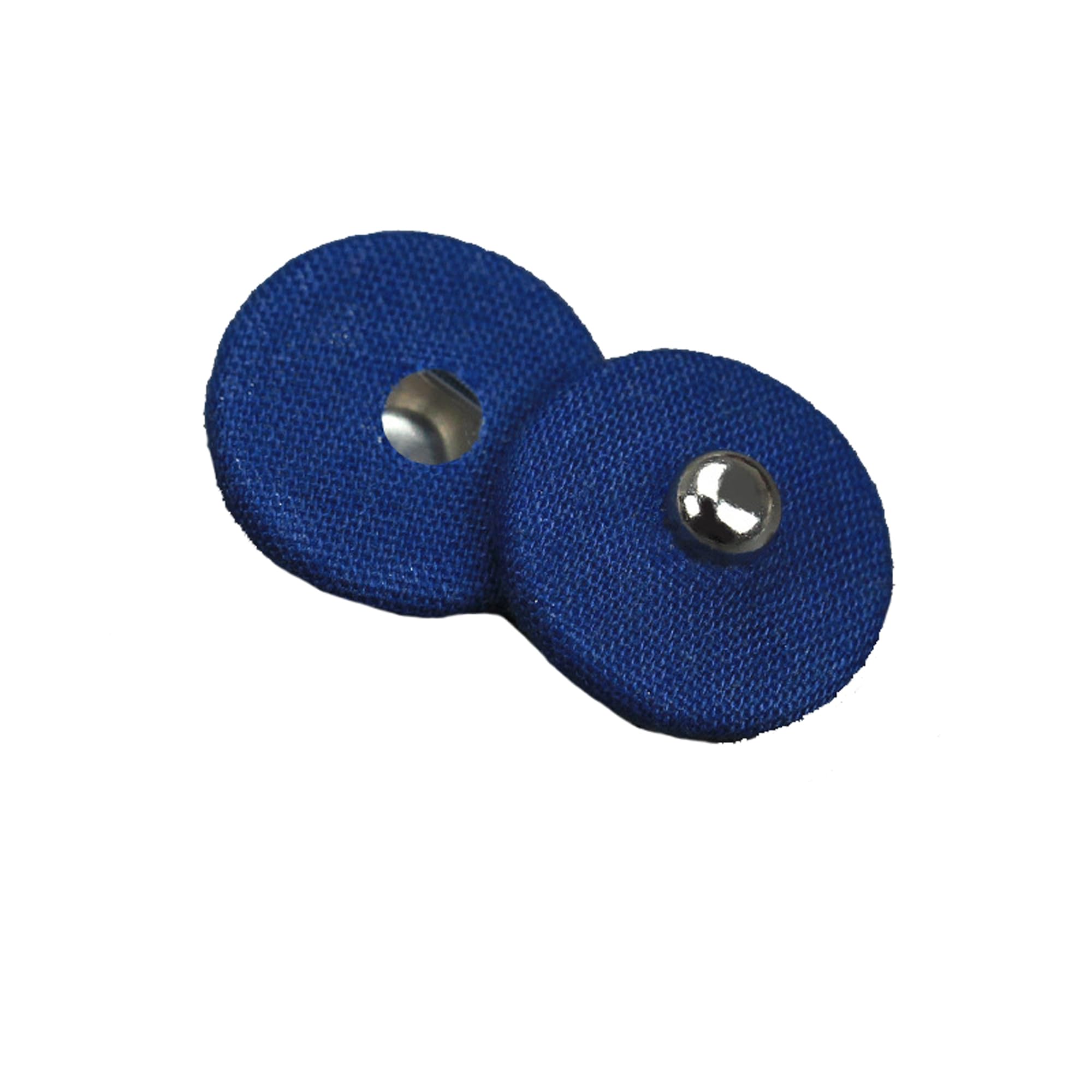 Lyracces Fabric Covered Brass Snap Fastener Press Studs Sewing Buttons Popper Tich 13mm 0.51in 10pcs (Royal Blue)