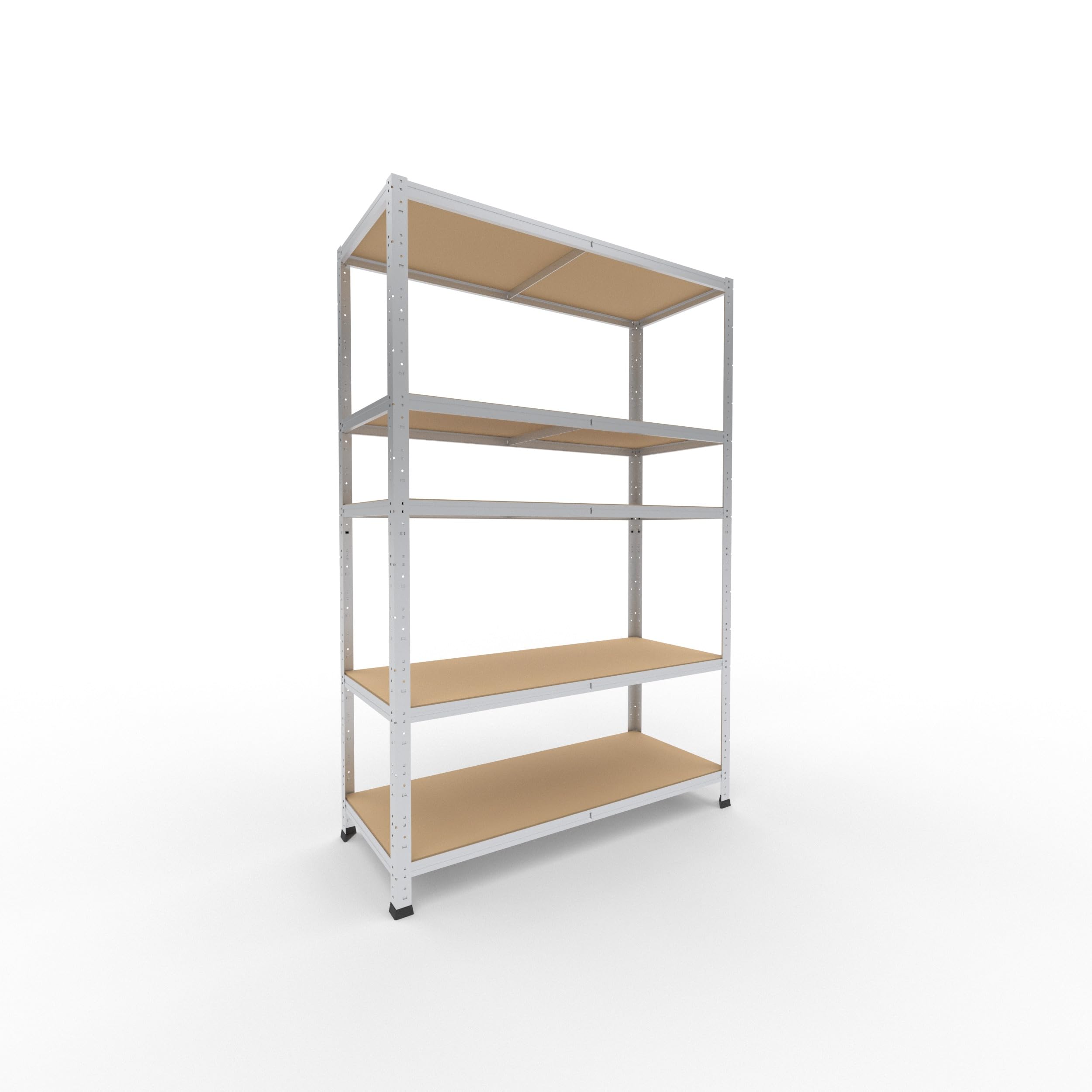 shelfplaza Home 180x120x50 cm Estantería Pesada en galvanizada con 5 baldas y 175 kg de Capacidad de Carga por balda