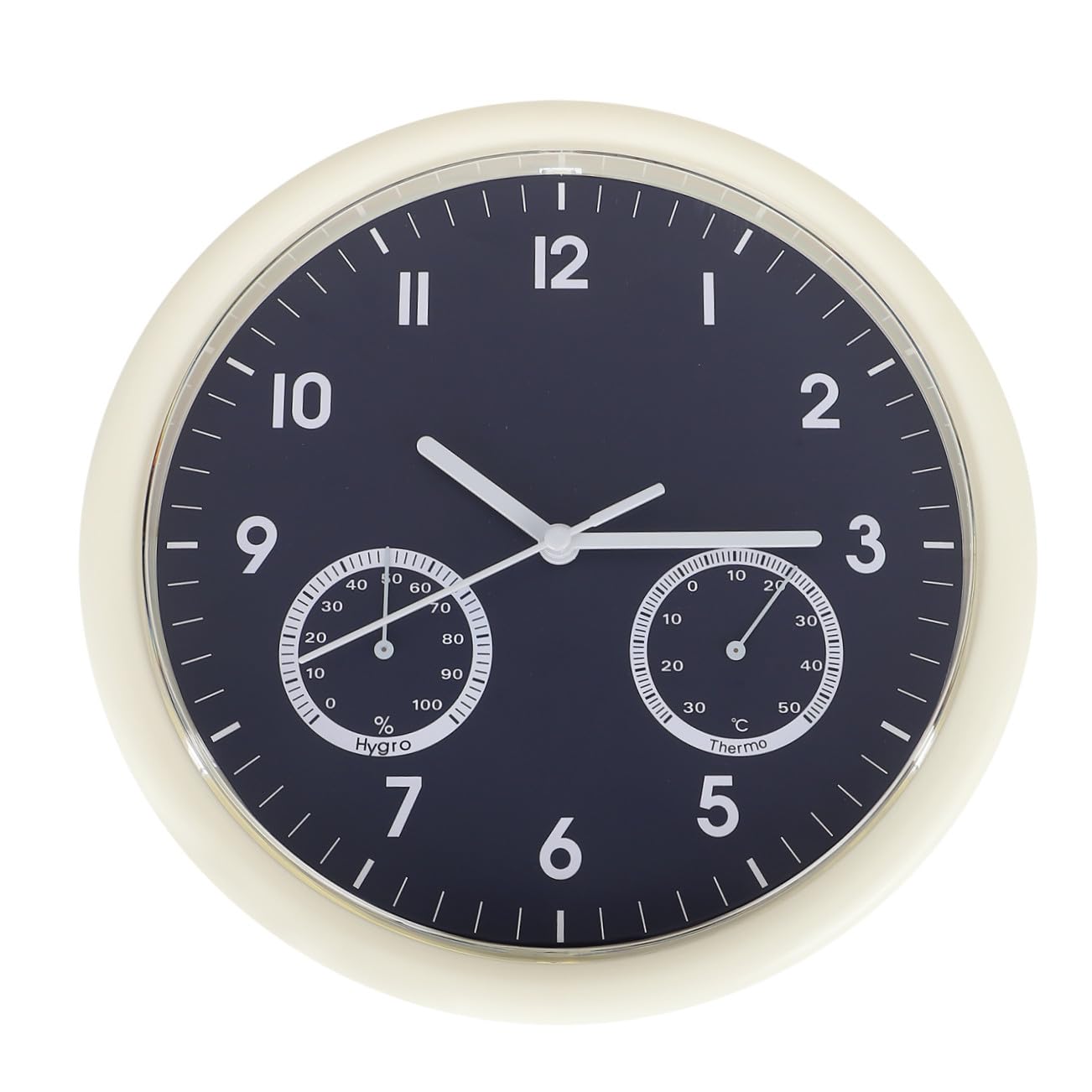 Thermomètre hygromètre horloge murale pour réguler l'humidité du salon