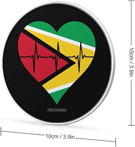 Miniatura 2 de Love Guyana Heartbeat Wireless Charger Pad 10W Fast Charging Pad Compatible with iPhone 15 14 13 12 Series Samsung Galaxy Series