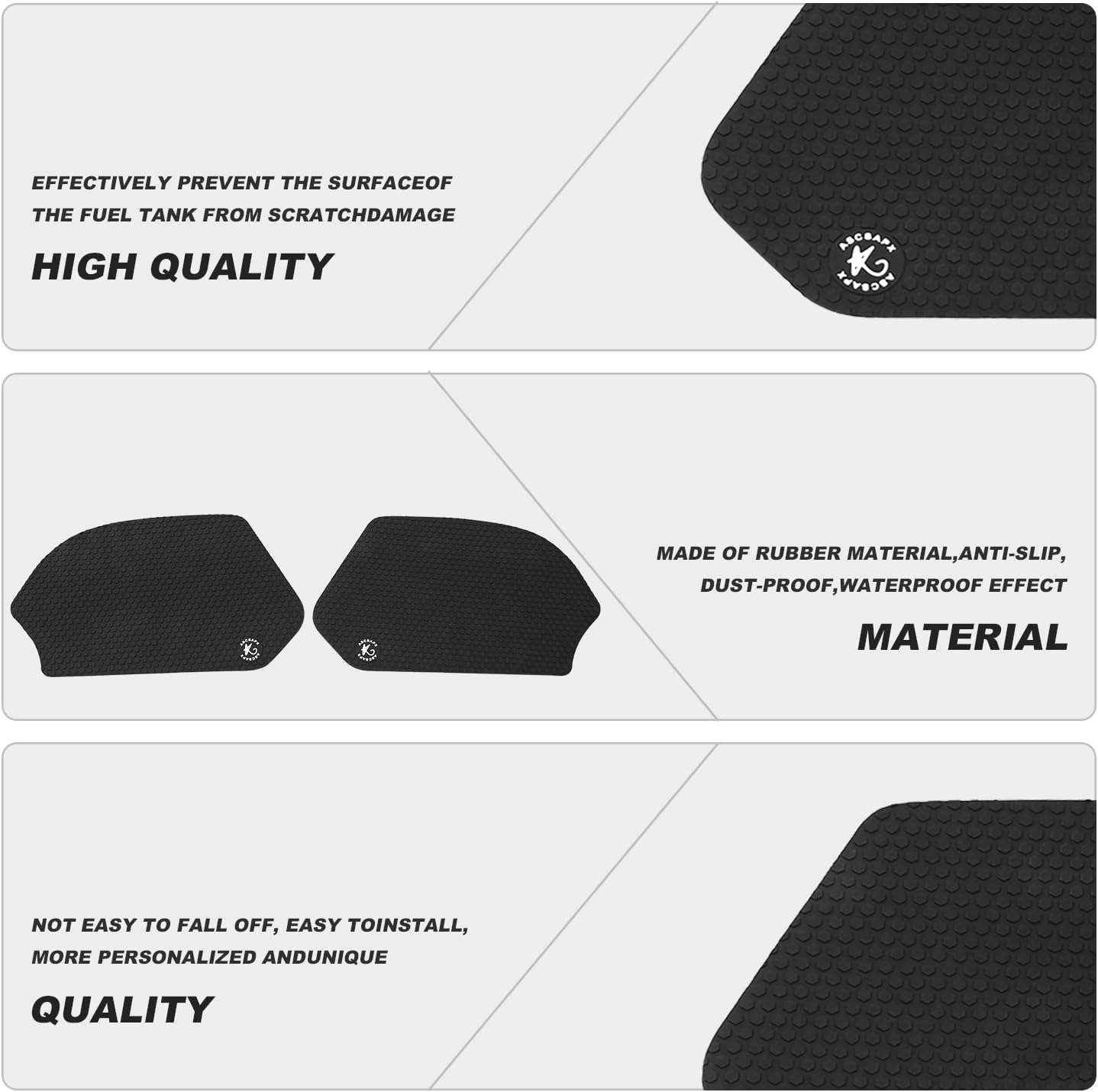 For GSX-R 600/750 GSXR600 GSXR750 2011-2024 2025 Motorcycle Side Fuel Tank pad Tank Pads Protector Stickers Decal Gas Knee Grip Traction Pad Tankpad