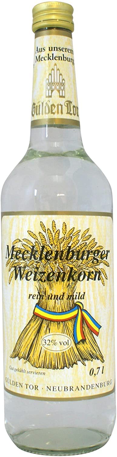 Mecklenburger Weizenkorn Spirituose 32% vol Gülden Tor 0,7l (6)