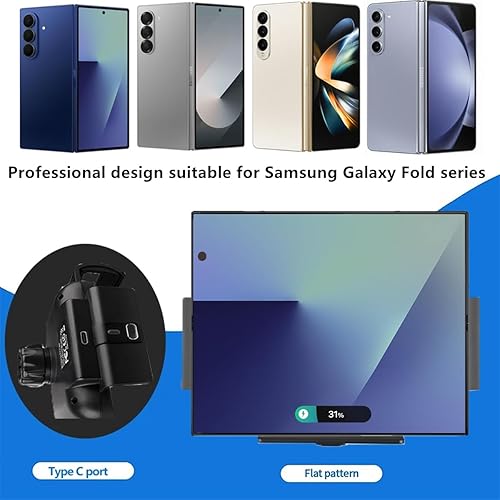 Miniatura 2 de Cargador de coche inalámbrico Qi de 15 W compatible con Samsung Galaxy Z Fold3 Z Fold2 Fold S21 Ultra Xiaomi Mix Fold iPhone 13 Pro Max 12 Pro 4.3