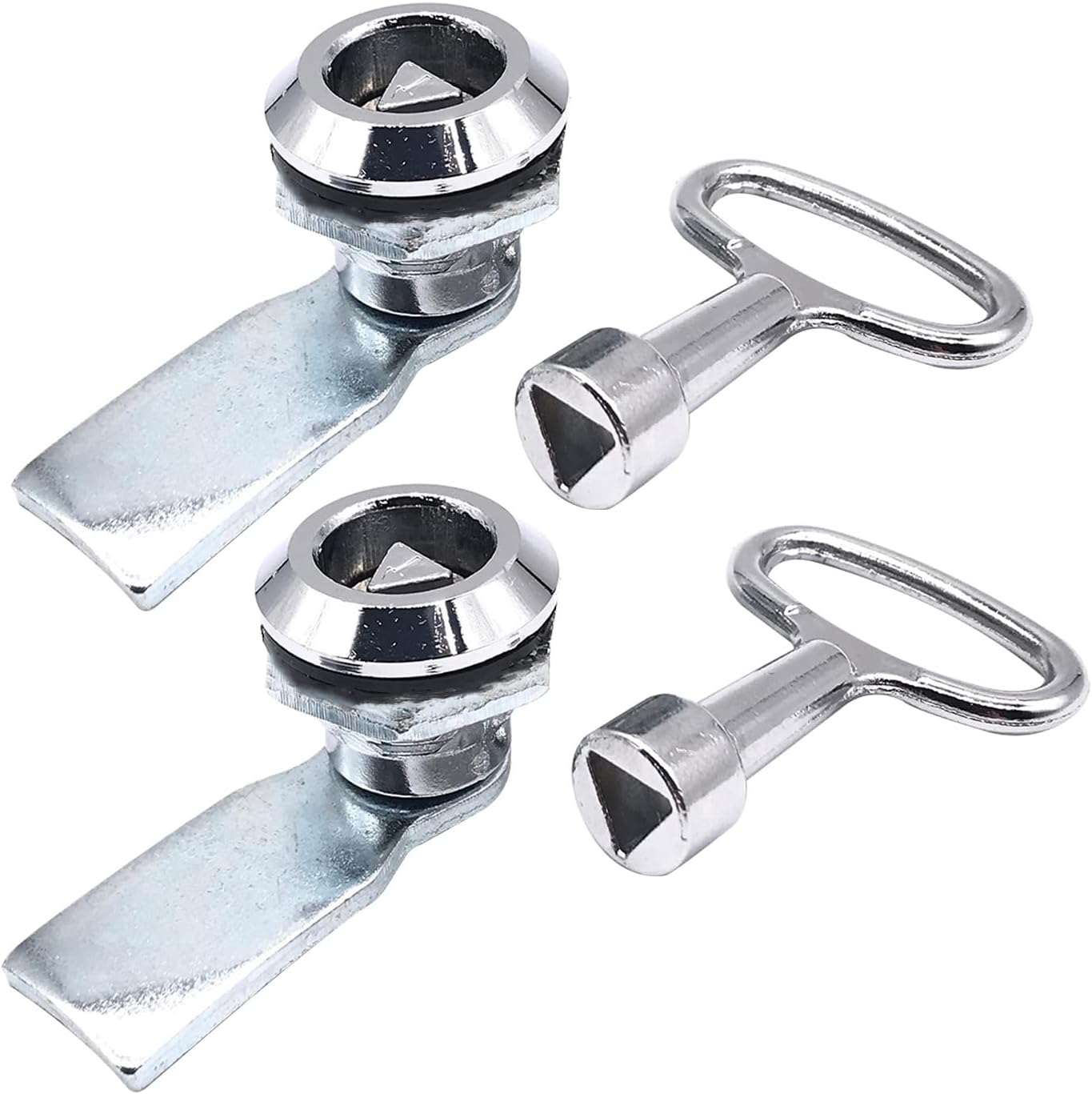 2Pcs Stainless Steel Triangle Cam Lock, Gas Meter Box Lock,Post Box