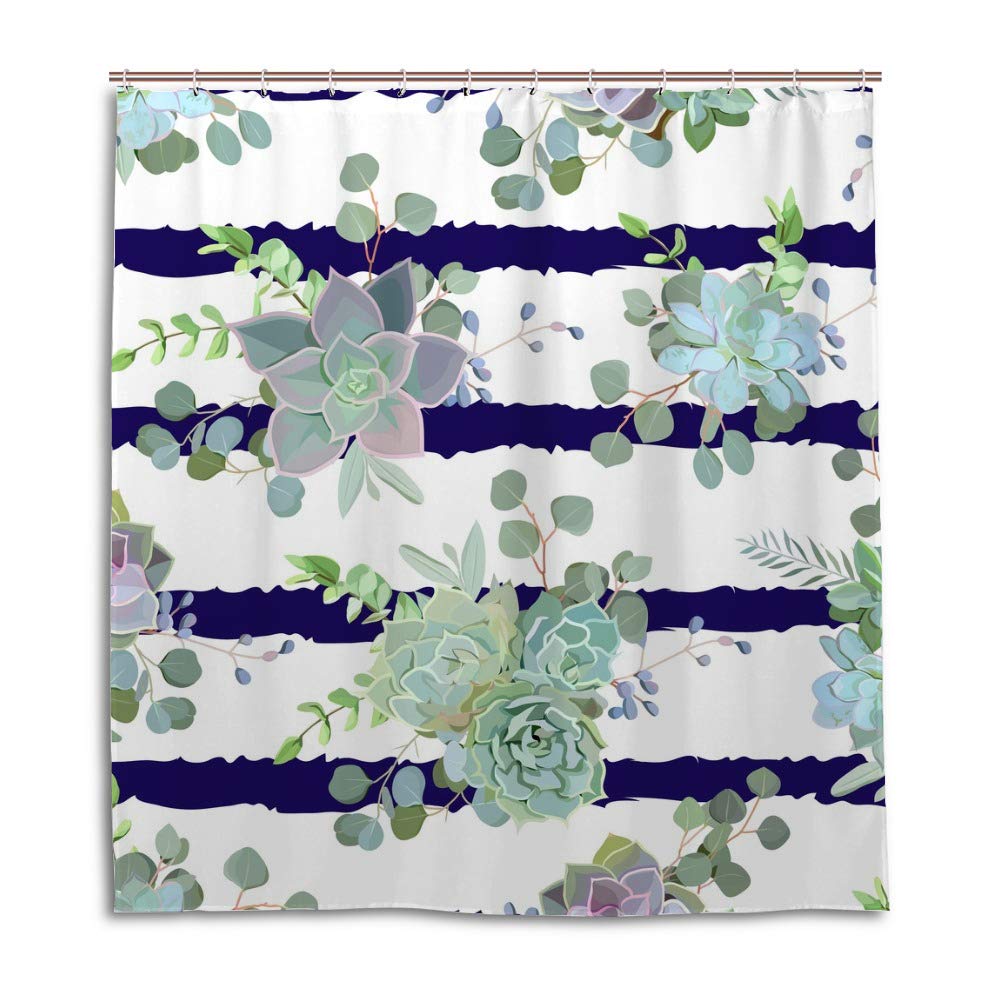 Rideau de douche floral motif vigne pour décoration de salle de bain champêtre