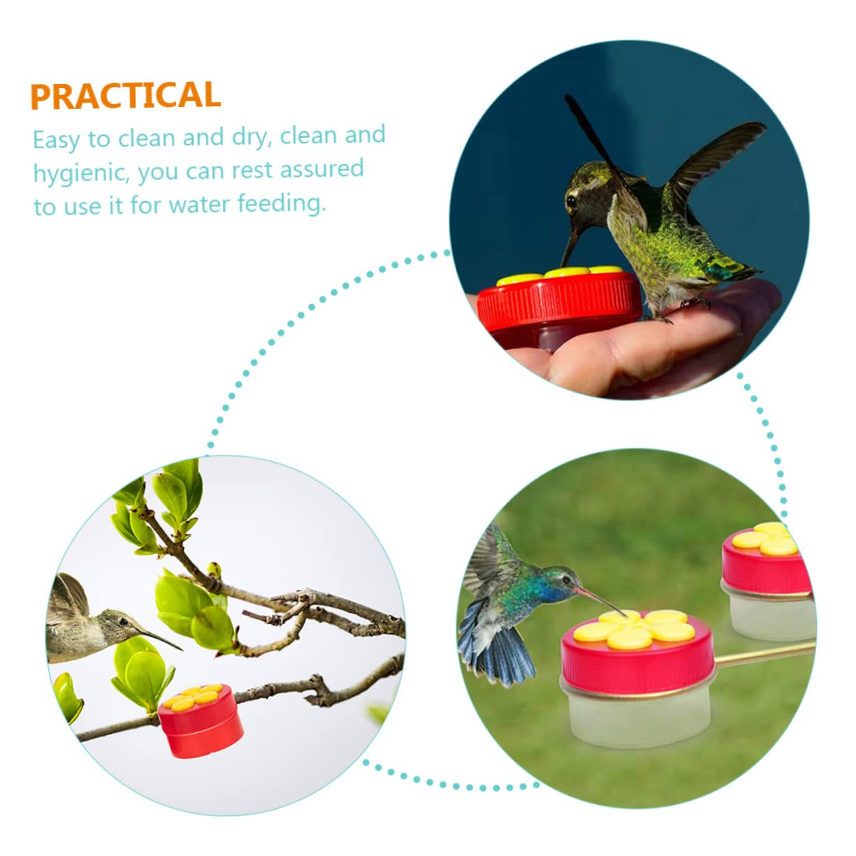 Sosoport 15pezzi Mangiatoia Per Colibrì Da Accessori Decorativi Per Abbeveraggio Giardino Facile Da Pulire e Installare Design Creativo Per Attirare Uccelli