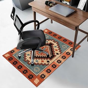 Office Chair Mat for Hardwood Floor and Tile Floor, Desk Chair Mat for Hard Floors,Under Desk Rug for Rolling Computer Chair,Anti Slip,Low Pile Carpet Floor Orange, 36" x 48"