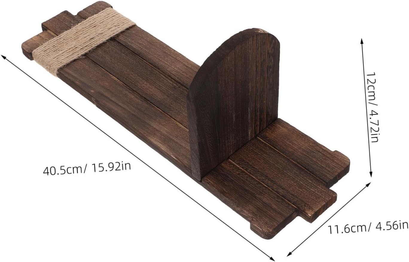 Rustic Wooden Wall Candle Sconce Holder 15.94 Inch Coffee