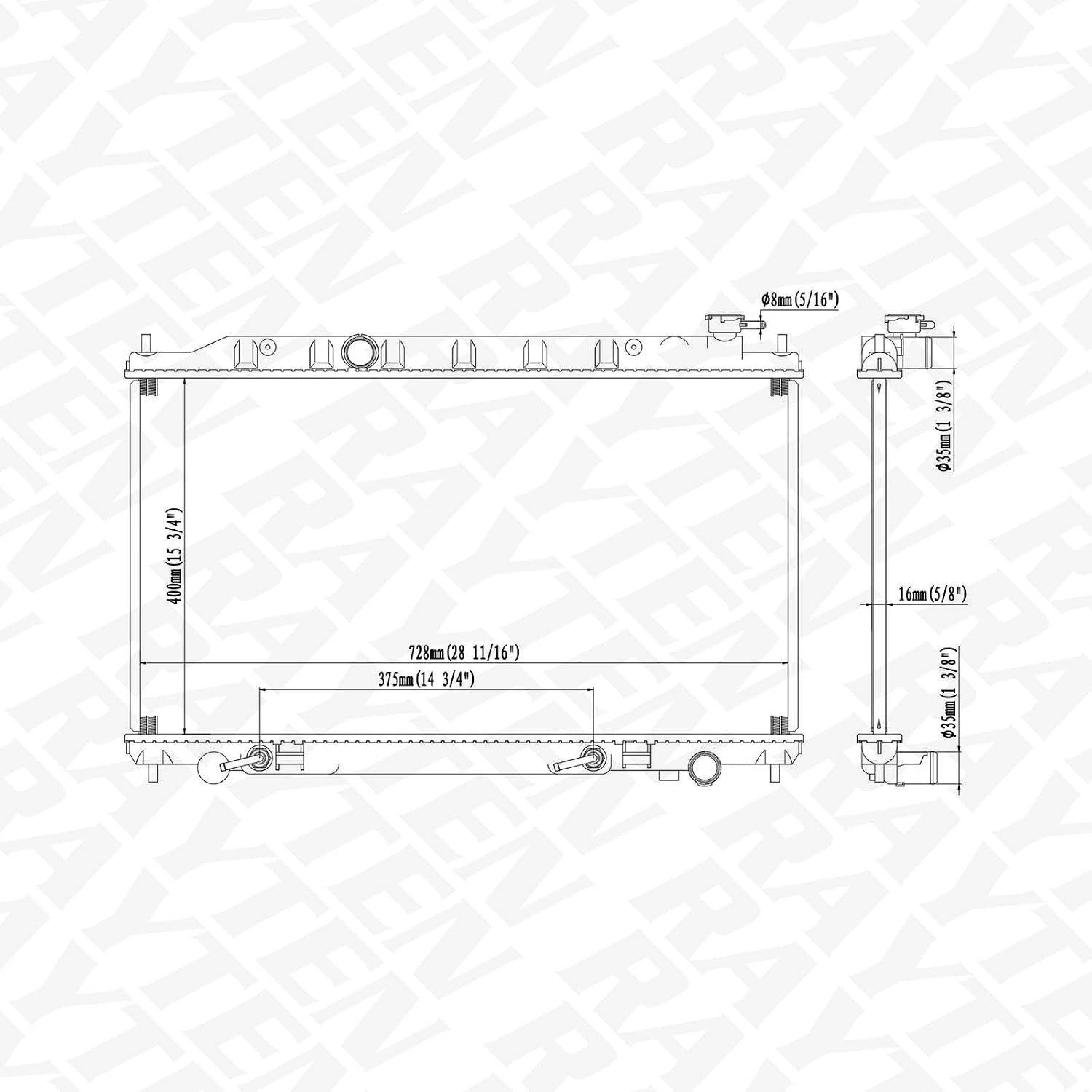 RAYTEN CU13005 Radiator Compatible with Nissan Maxima 2007 2008 3.5 V6