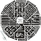 wo kann man henna schablonen kaufen 🍀 [Vielzahl von Muster] Alle diese 8 Blätter von Henna-Tattoo-Schablonen enthalten verschiedene Muster und sie sind alle neu und einzigartig Design. Wie Blumen, Zeichen, Skorpion, Symbole, Totem, ägyptischen Stil etc.