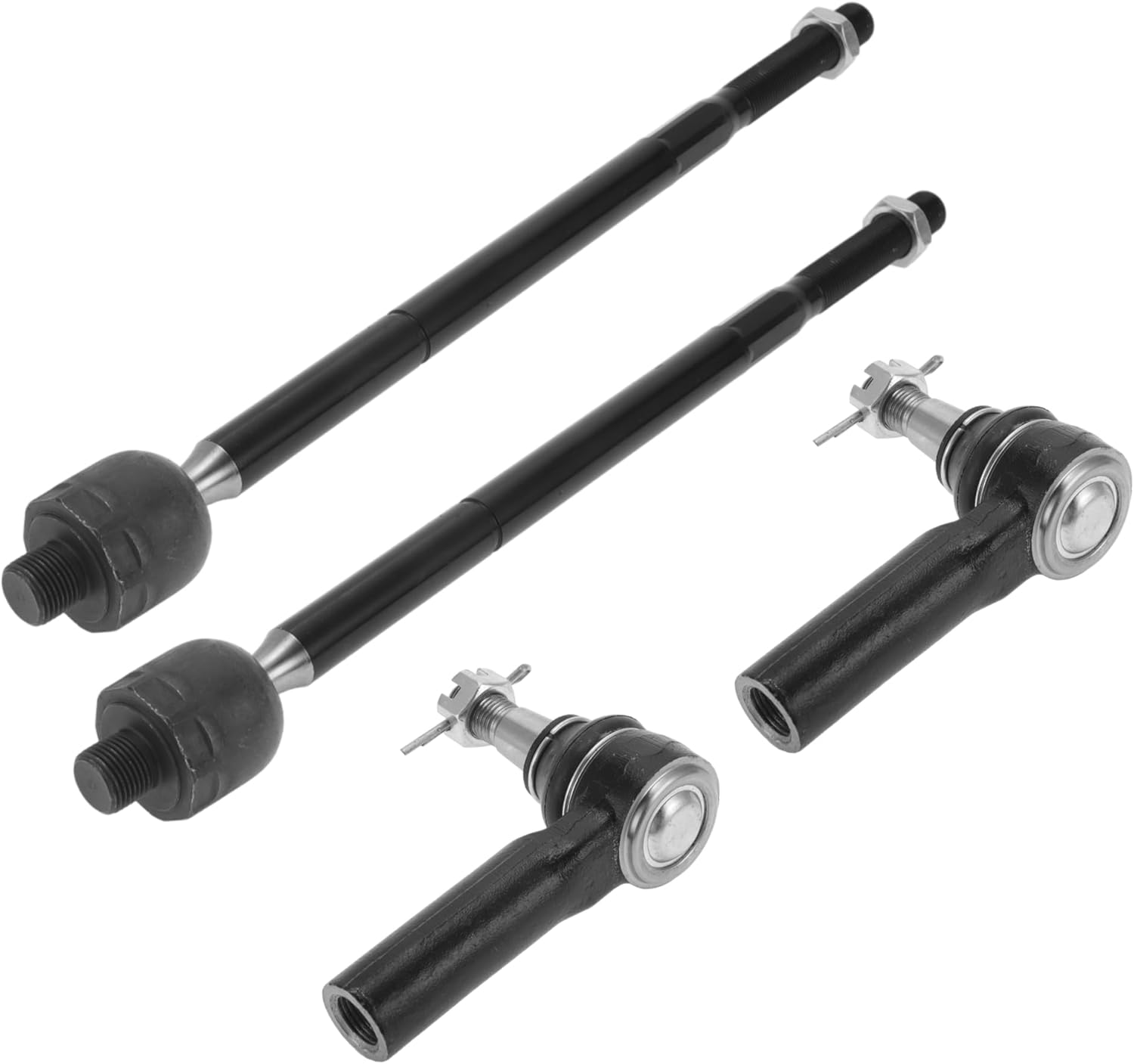 X AUTOHAUX 4pcs Front Inner Outer Tie Rod Ends Kit Suspension Steering Tie Rod End for Ram 1500 2013-2018 Drag Link No.EV800958/ES801123