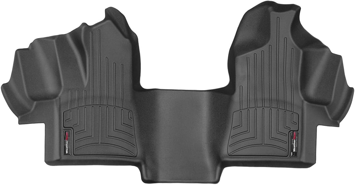 WeatherTech Custom Fit FloorLiners for Ford Transit - 1st Row - Over The Hump (447391), Black