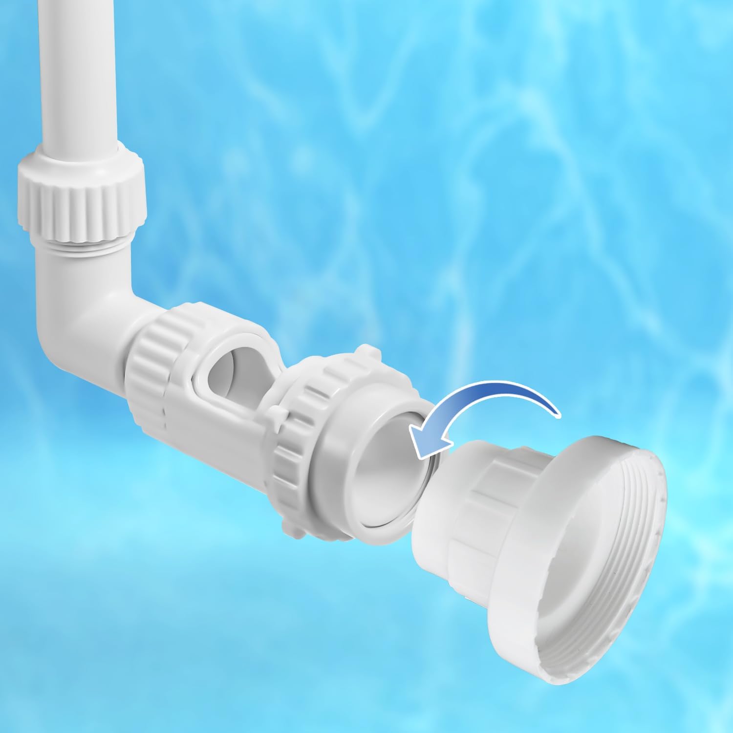 BOXOB Pool Fountain Adapter, Dual Spray Water Fountain Adapter for Above Ground & Inground Swimming Pools Accessories