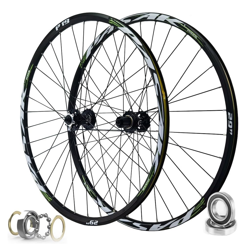Ruote MTB Freno a Disco 26 Pollici 27,5 "29 Pollici Cerchione for Bicicletta Ruota Anteriore e Posteriore 32 Raggi QR Mozzi for Bicicletta con Cuscinetti Sigillati for 7-11 velocità 2210 G (Size : 29