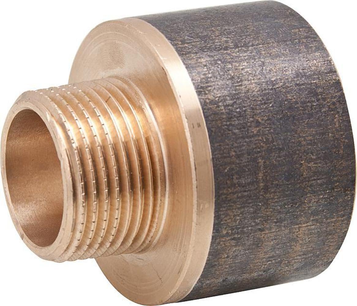 'Viega 320423 – Pezzo di riduzione, modello 3242 rotondo, in ottone rosso, 1/2 "x 3/4 – 10 pezzi