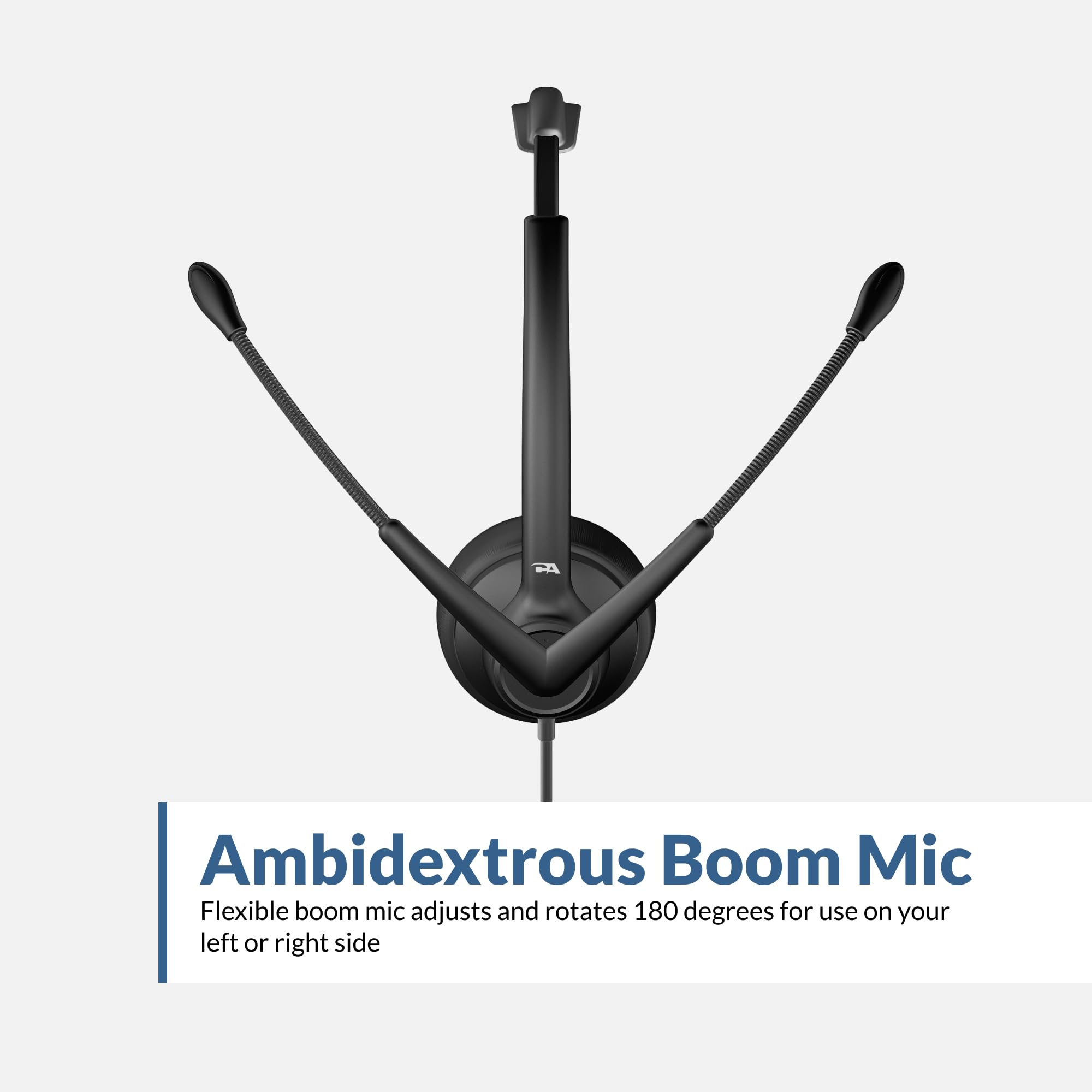 Cyber Acoustics Cuffie con cavo USB-C con microfono per PC (AC-304C), cuffie cablate con microfono a cancellazione del rumore per lavoro, chiamate e riunioni remote, nero