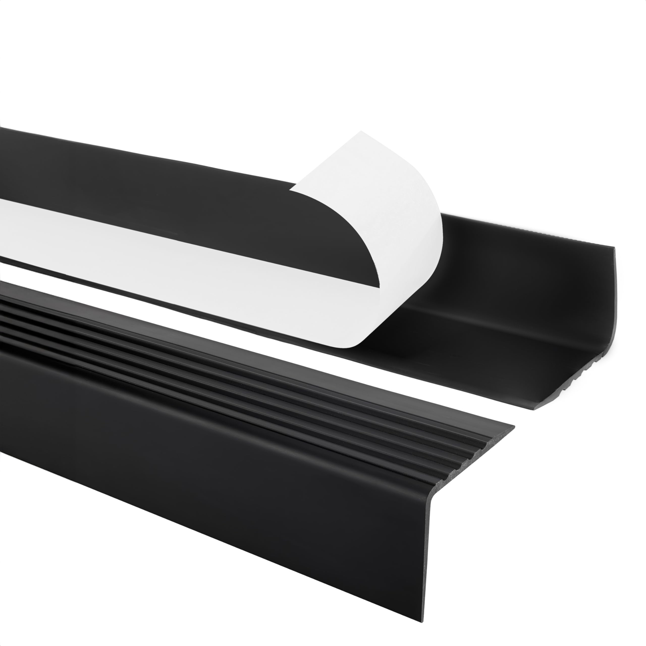 Quest Stair Nosing PVC 50 x 42 mm Anti-Slip - Black, 90 cm