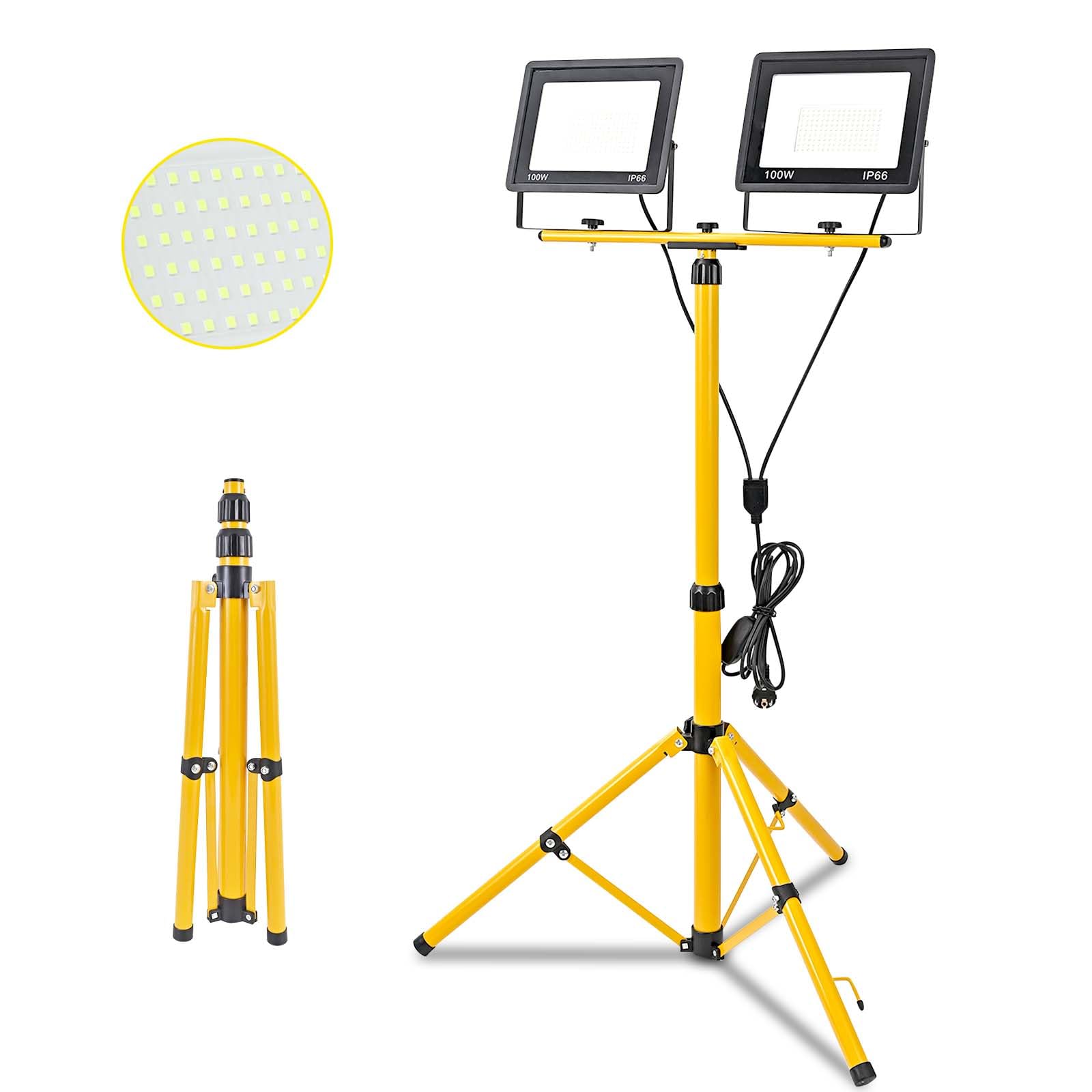 200w projecteur led chantier trépied