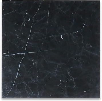 Stone Center Online Nero Marquina Black Marble 18x18 Tile Polished Kitchen Bath Wall Floor Backsplash Shower 99 sq.ft.
